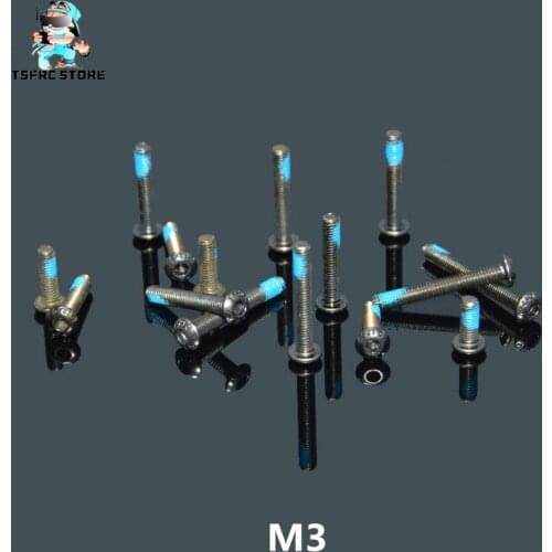 Original YFS grade 12.9 screw M3 * 6 * 8 * 10 * 12 * 14 * 16 semi-circular head hexagon screw with anti-loosening glue M3 screw