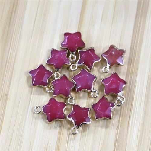 2021 Hot 50pcs/lot Wholesale Free Selling Fashion Assorted Natural Stone Mixed Star Charms Pendants for DIY Jewelry Making