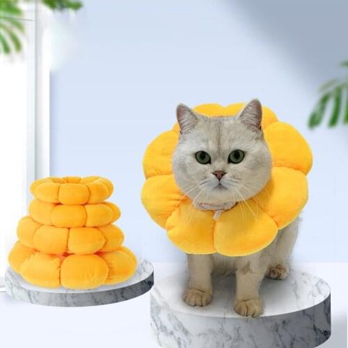 Pet supplies Healing Prevent Bite Neck Ring Protection Elizabethan Collar Soft Cotton Dog Cat Adjustable Wound Pet accessories