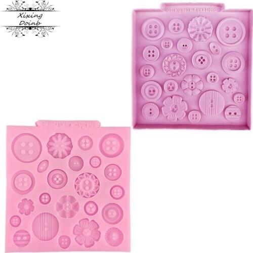 Different shape button silicone mold DIY baking cake decoration Tool kitchen accessories baking plate Chocolate Mold