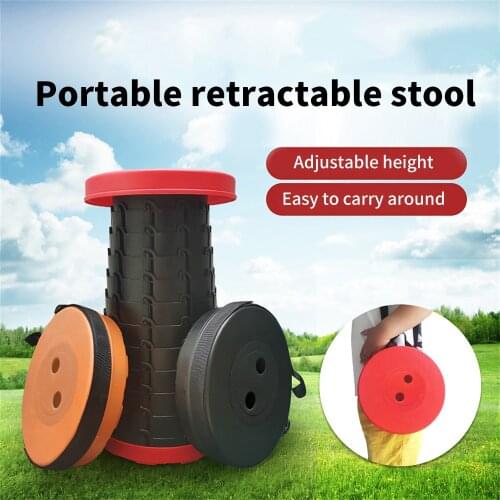 Foldable Chair Retractable Stool Chairs Outdoor Portable Stool Lounge Folding Camping Fishing Beach Stool