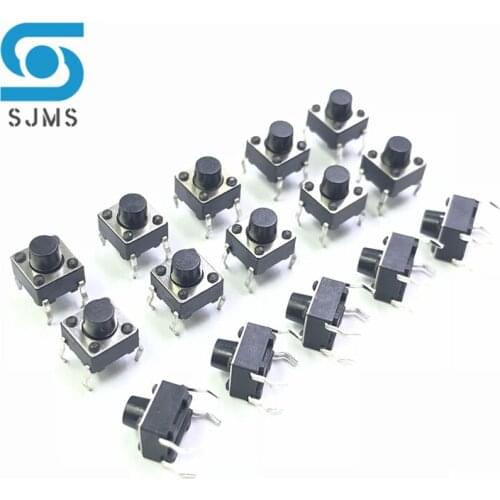 20/50/100PCS 6*6*6 Tact Switch Push Button DIP 4 Pin Tactile Push button 6X6X6 mm Micro Switch Touch Button Tactile Reset switch