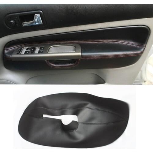 ONLY 4 Doors Car For VW Golf 4 MK4 Bora Jetta 1998 - 2005 1PC Microfiber Leather Front Door Handle Armrest Panel Cover Trim