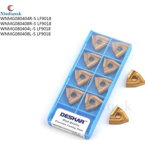 10PCS WNMG080404R-S WNMG080408R-S WNMG080404L-S WNMG080408L-S LF9018 Carbide Slotting Turning Inserts CNC Lathe Turning Tools