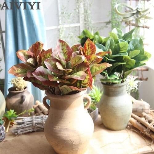 Foreign trade excellent product artificial flower magnolia autumn vivid false leaf wedding home DIY bridal bouquet decoration