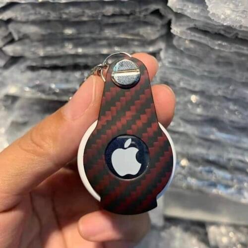 Voor Airtags Case Real Carbon Fiber Slanke Licht Shockproof Stofvrije Opslag Case Voor Apple Airtags Cover