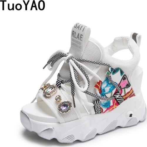 Women Platform Sandals Chunky Wedges Shoes For Woman Fashion 8cm High Gladiator Sandal Summer 2021 Designers Brand Sports Casual