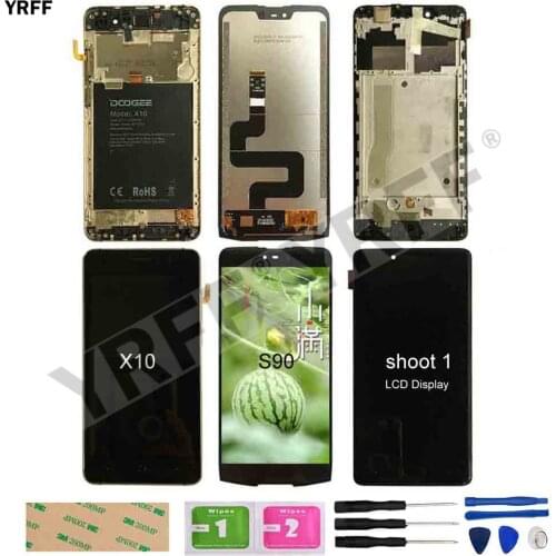 For Doogee S90 X10 LCD For Doogee Shoot 1 lcd Display Touch Screen Digitizer With Frame Panel Sensor Assembly Repair Parts