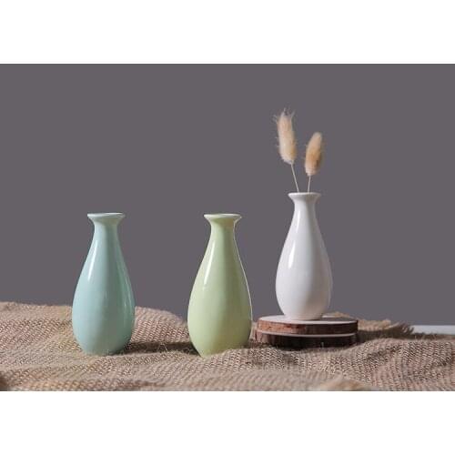 1PC 3 Colors Round Small Size Flower Holder Lovely Jardiniere Home Decoration Ceramic Vase LF 205