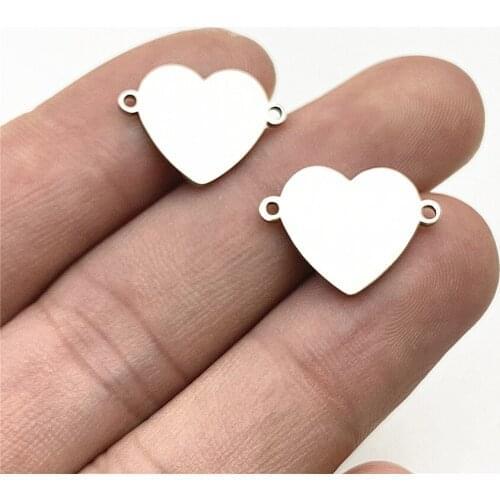 Its Pure Stainstell STEEL Peach Hearts Magic Charms For Bracele 10PCS Diy Use Jewelry Design Mad Love Jewelry Make Findings