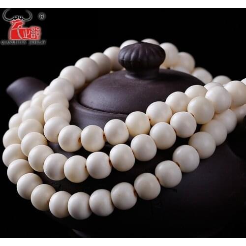 10PCS Handmade DIY Jewelry Accessorie Tibet ivory white Yak Bone loose prayer beads for jewelry making 6mm,8mm,10mm,12mm