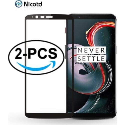 2 PCS For One plus 6 7 Tempered Glass for OnePLus 3 3T Screen Protector 2.5D Full Cover Protective Glass film for 1+5 5T 1+5 t 6