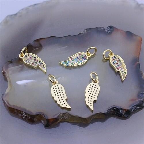7*13mm 15pcs/lot feather shape stylish and beautiful cz charm pendant, colored zircon jewelry accessories, cz charm jewelry