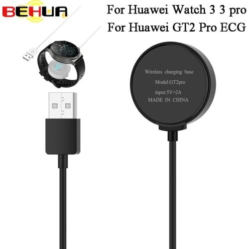 BEHUA Portable Magnetic Wireless Charging Dock USB Smart Watch Charger Cable for Huawei Watch 3 3 Pro GT2 PRO/GT2 PRO ECG