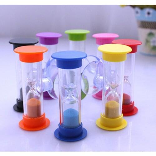3 Min Hourglasses Children Teeth Brushing Timer with Suction Cup Home Decorative Handmade Hourglass Childrens Brushing Timer