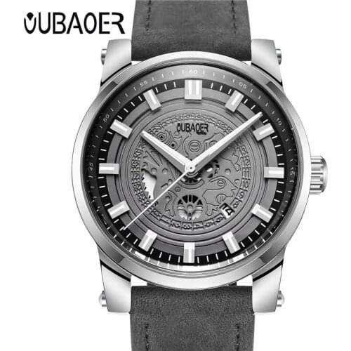 New Luxury Brand OUBAOER Men Watches Clock Male Business Casual Sport Watch Men Wrist Date Quartz Watch Relojes Hombre