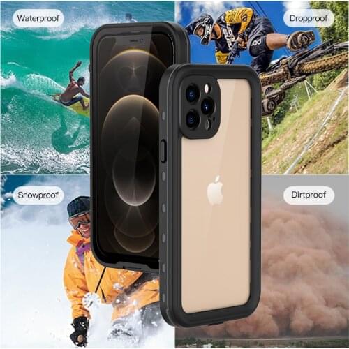 IP68 Waterproof Phone Case For iPhone X Xr Xs Max Case Shockproof 360 Full Protection Cover For iPhone 12 Mini 11 Pro Max Funda