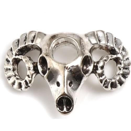 DoreenBeads Retail Punk Style Spacer Beads Antique Silver Color Cow Metal Beads DIY Making Necklace Jewelry Findings,20PCs