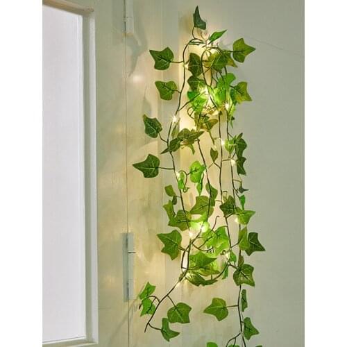 Tiny Leaf Garland Fairy Light Decor LED Copper Wire String Lights for Wedding Forest Table Christmas Home Party Decoration