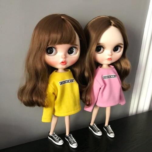 HOUZIWA Fashion Dress Shirt OB24 OB27 Azone Clothes For Blyth Dolls