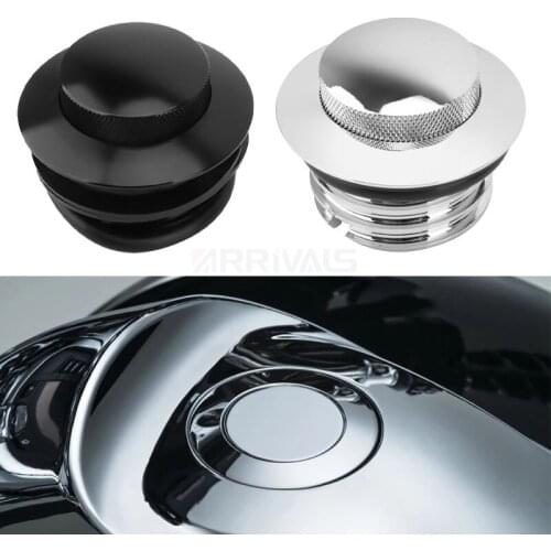 Chrome Black Motorcycle CNC Aluminum Pop-Up Oil Tank Gas Cap For Harley Sportster XL883 XL1200 Dyna FXD Softial Fat Boy CVO