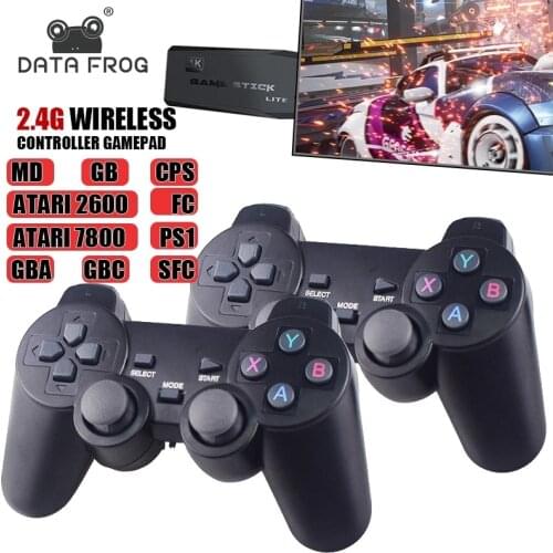 4K Game Stick TV Video Game Console 64GB 10000 Games 2.4G Double Wireless Controller for PS1/SNES 9 Emulator Retro Console