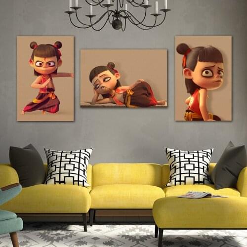Painting by numbers art paint by numberHand-painted popular anime Nezha home corridor decorative painting