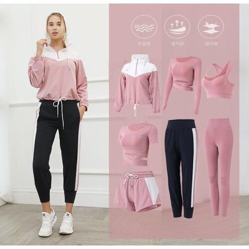 New Women Sexy Yoga Suits Sexy Crop Top Push Up Leggings Gym Clothing Set Femme Fitness Hoodies Outdoors Sport Suit