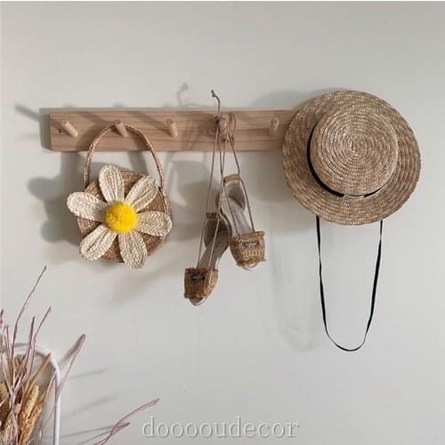 Daisy straw Bag Round Beach Bag Girls Circle Rattan bag Small Bohemian Shoulder bag