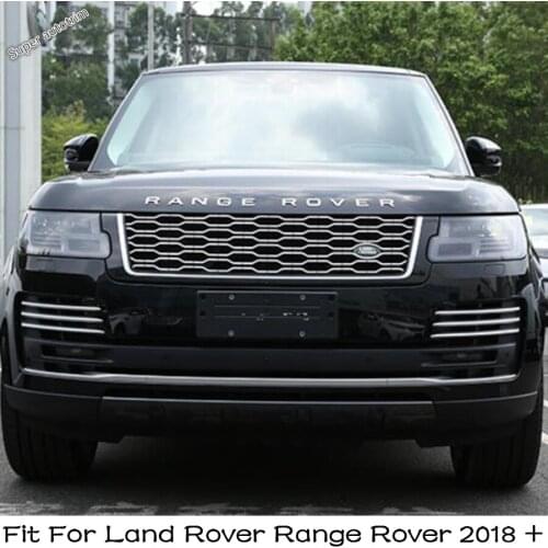 Lapetus Car Front Bumper Fog Light Grille Cover Trim 6PCS For Land Rover Range Rover 2018 - 2021 ABS Modification Accessories