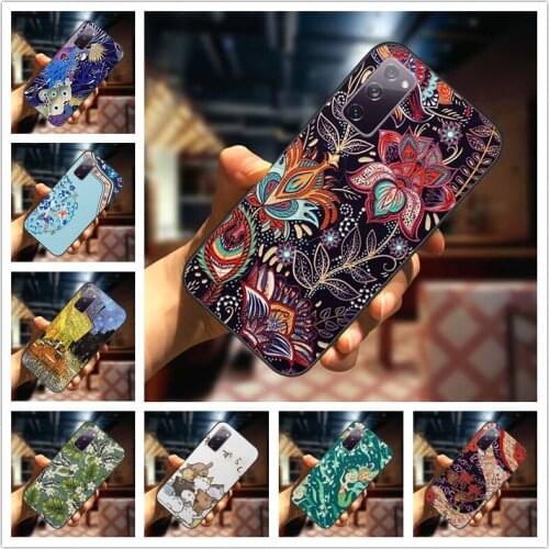Painted Case for Samsung S20 FE Cover Emboss Silicone Relief 3D Soft Fundas for Samsung Galaxy S21 Plus Note 20 Ultra Capas S 21