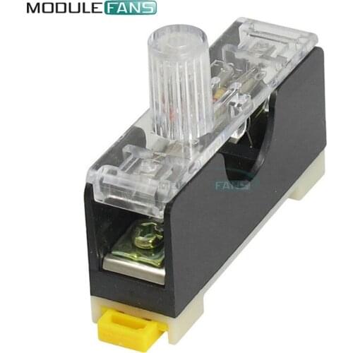 FS101 10A 6*30mm Fuse Socket With Indicator Light DIN RAIL Mounted Fuse