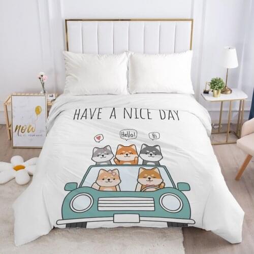 1pc Children Cartoon Duvet cover Quilt/Blanket/Comfortable Case 140x200 Single Size Cute Bedding for child kids baby Erha