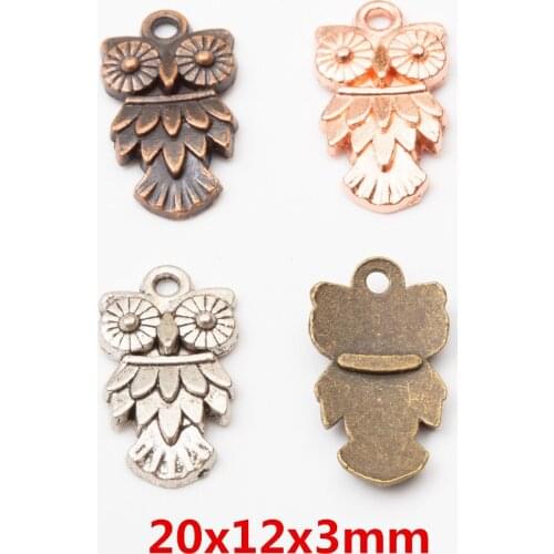 25pcs zinc alloy Animal owl Charms for Jewelry Making 5806