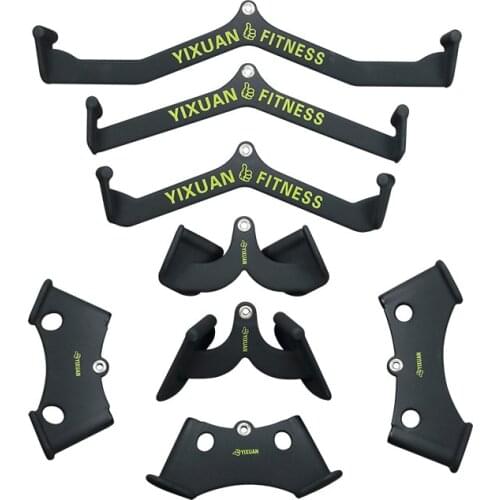 Home Gym Fitness T-bar V-bar Lat pulldown Bar Back Strength Training Handle Pully Cable Machine Attachment Rowing Workout Handle