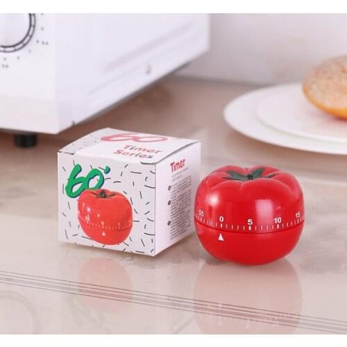 Creative Design Tomato Timer Cute Reminder for Kitchen Cooking 5-55 Minutes Dial Timers Countdown Counter Alarm Cooking Tool