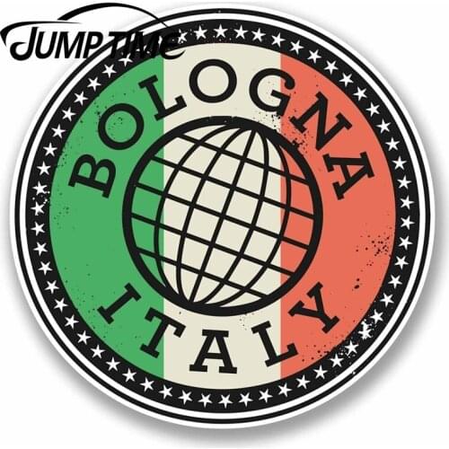 Jump Time for Bologna Italy Vinyl Sticker Laptop Car Travel Luggage Label Tag Decal Rear Windshield Waterproof Car Accessories