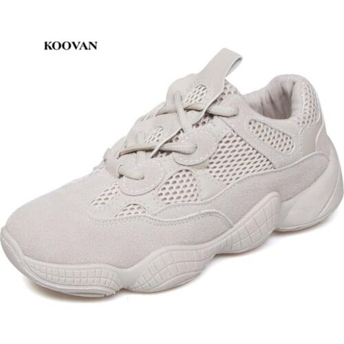 Koovan Womens Sneakers Net Mesh 2020 Summer New Ins Super Shoes Paragraph Low Help Sneakers Womens light Shoes