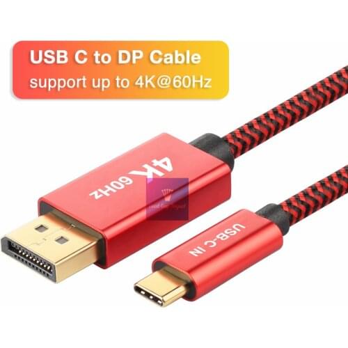1.8m DP USB C Cable Display Port Adapter Type C DP Alt Mode Converter Monitor Display Projector USB C for Android Phone Laptop