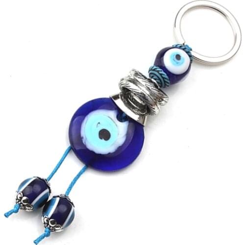 1pc Lucky Eye Keychain Evil Eye Beads Tassel keychain Car Key Chain For Men Women Fashion Craft Key Ring