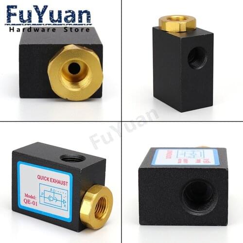1PCS Pneumatic Quick Exhaust Air control Valves QE-01 QE-02 QE-03 QE-04 1/8" 1/4" 3/8" 1/2" BSPT Aluminum alloy