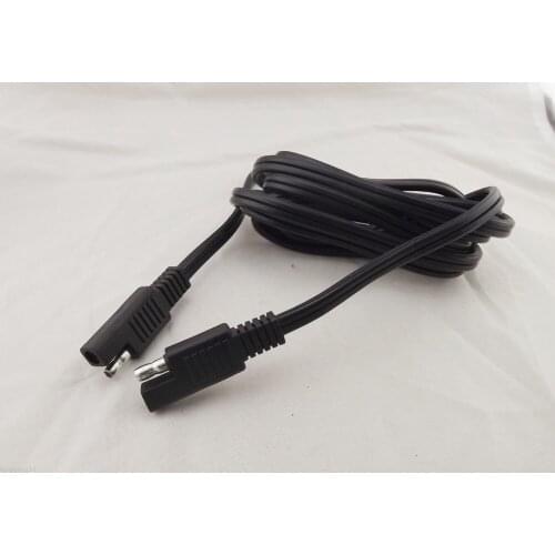 10pcs Battery SAE To SAE DC Power Automotive Connector Cable 18AWG 2m Black