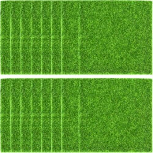 16 Pack Artificial Garden Grass,Fairy Artificial Grass Life-Like Artificial Grass Garden DIY Grass Miniature Decor Lawn Ornament