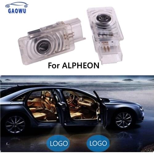 2Pcs LED Projection Ghost Shadow Light Car Door Welcome lamp DIY Step Light Symbol Sign Badge for ALPHEON