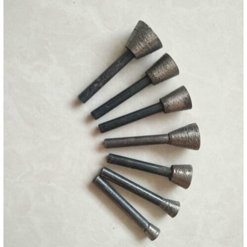 Diamond Sintered Grinding Head V-Shaped Rod Head Stele Carving Inscription Pattern Stone Carving Free shipping 6PCS