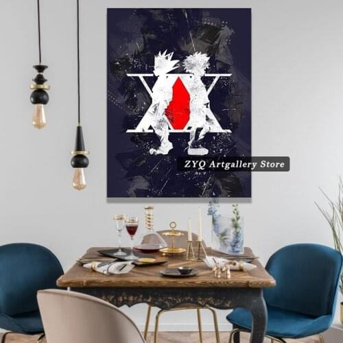 Anime Canvas Wall Art Hunter x Hunter Gon Freecss Killua Zoldyck Decor on Vision Prints For Boy & Girls Room Decor