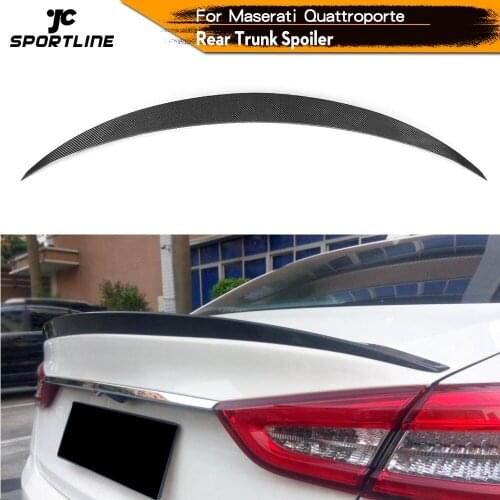 Car-Styling Carbon Fiber Rear Trunk Lip Spoiler Wing for Maserati Quattroporte 4-Door 2013 - 2016