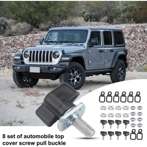 Car Hardtop Bolts Screws T Shape Black Head Hard Top Quick Removal Fastener for Jeep Wrangler 1995-2018 Accessories