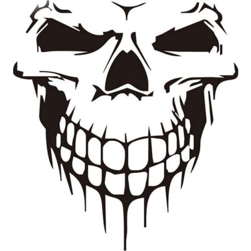 Car Sticker Car Tattoo Skull Skeleton Large Decorative Sticker (Black)