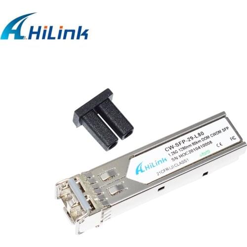 Free Shipping! Dual LC 1.25G 1290nm 80km CWDM SFP Transceiver with DOM Function